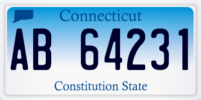 CT license plate AB64231