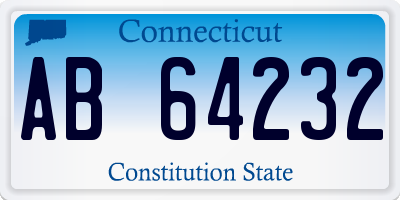 CT license plate AB64232