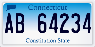 CT license plate AB64234