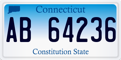 CT license plate AB64236