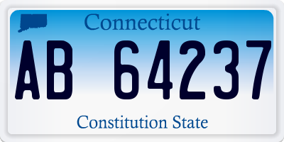 CT license plate AB64237