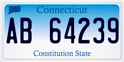 CT license plate AB64239