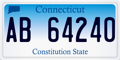 CT license plate AB64240