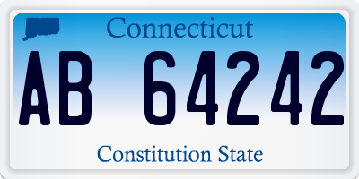 CT license plate AB64242