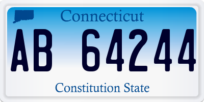 CT license plate AB64244