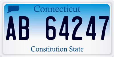 CT license plate AB64247