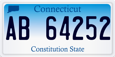 CT license plate AB64252