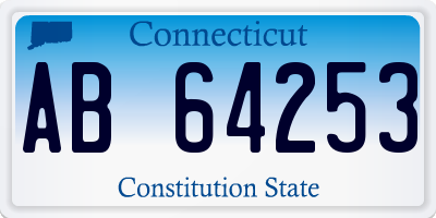 CT license plate AB64253