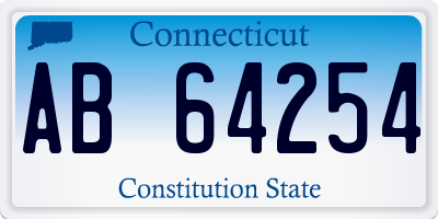 CT license plate AB64254