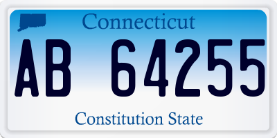 CT license plate AB64255