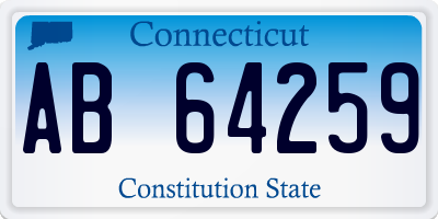 CT license plate AB64259