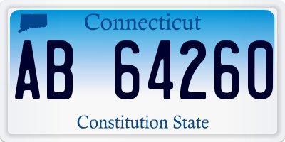 CT license plate AB64260