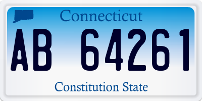 CT license plate AB64261
