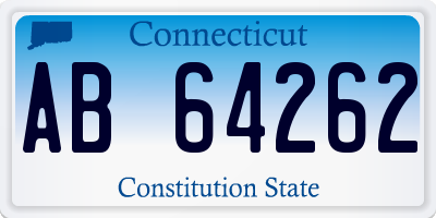 CT license plate AB64262