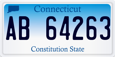 CT license plate AB64263