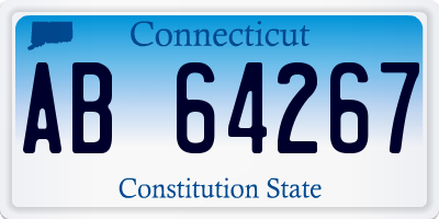 CT license plate AB64267