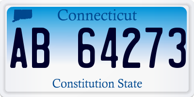 CT license plate AB64273