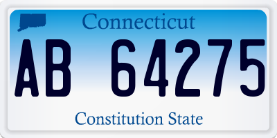 CT license plate AB64275