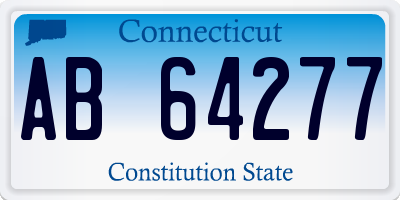 CT license plate AB64277