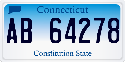 CT license plate AB64278