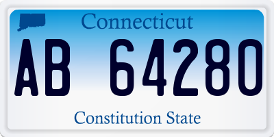 CT license plate AB64280