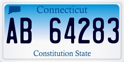 CT license plate AB64283