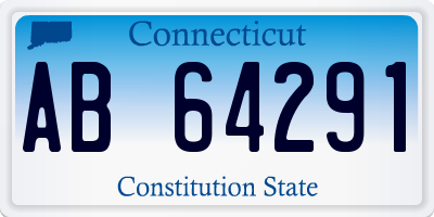 CT license plate AB64291