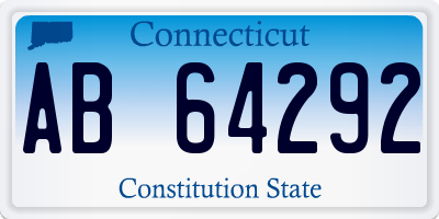 CT license plate AB64292