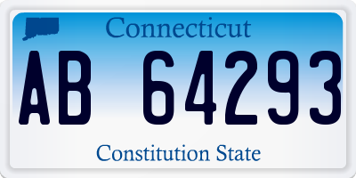 CT license plate AB64293