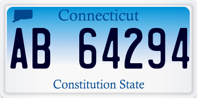 CT license plate AB64294