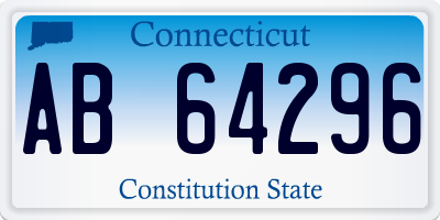 CT license plate AB64296