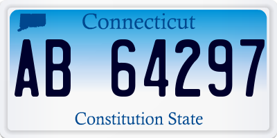 CT license plate AB64297