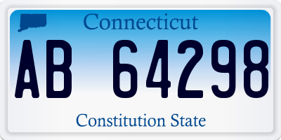 CT license plate AB64298