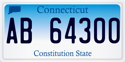 CT license plate AB64300