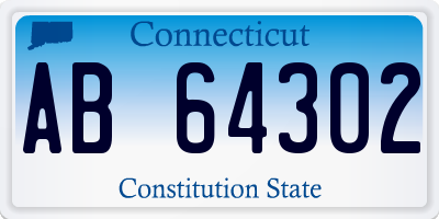 CT license plate AB64302