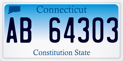 CT license plate AB64303