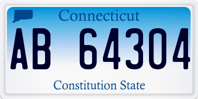 CT license plate AB64304
