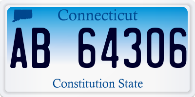 CT license plate AB64306