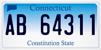 CT license plate AB64311