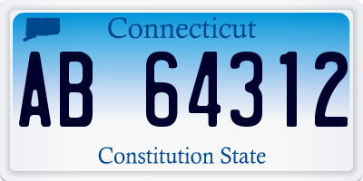 CT license plate AB64312