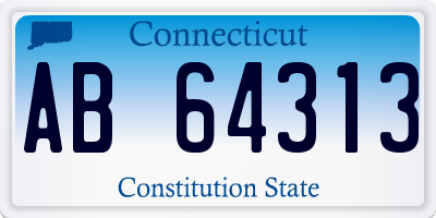 CT license plate AB64313