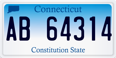 CT license plate AB64314