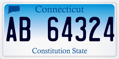 CT license plate AB64324