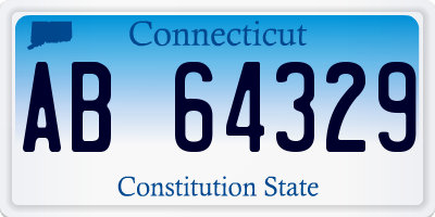 CT license plate AB64329