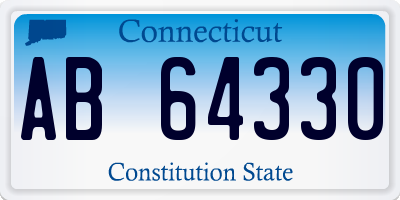 CT license plate AB64330