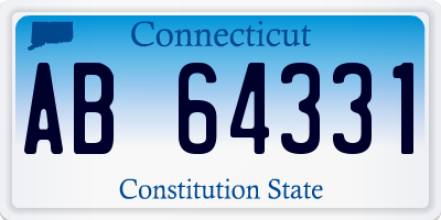 CT license plate AB64331