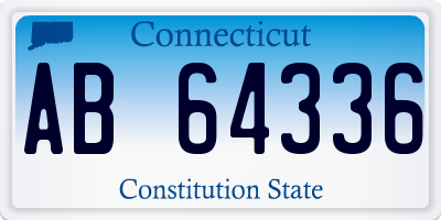 CT license plate AB64336