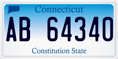CT license plate AB64340