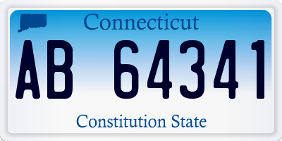 CT license plate AB64341