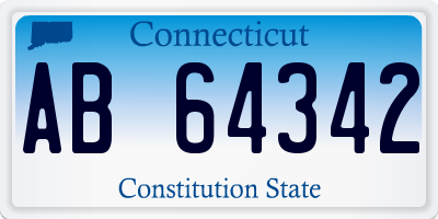 CT license plate AB64342